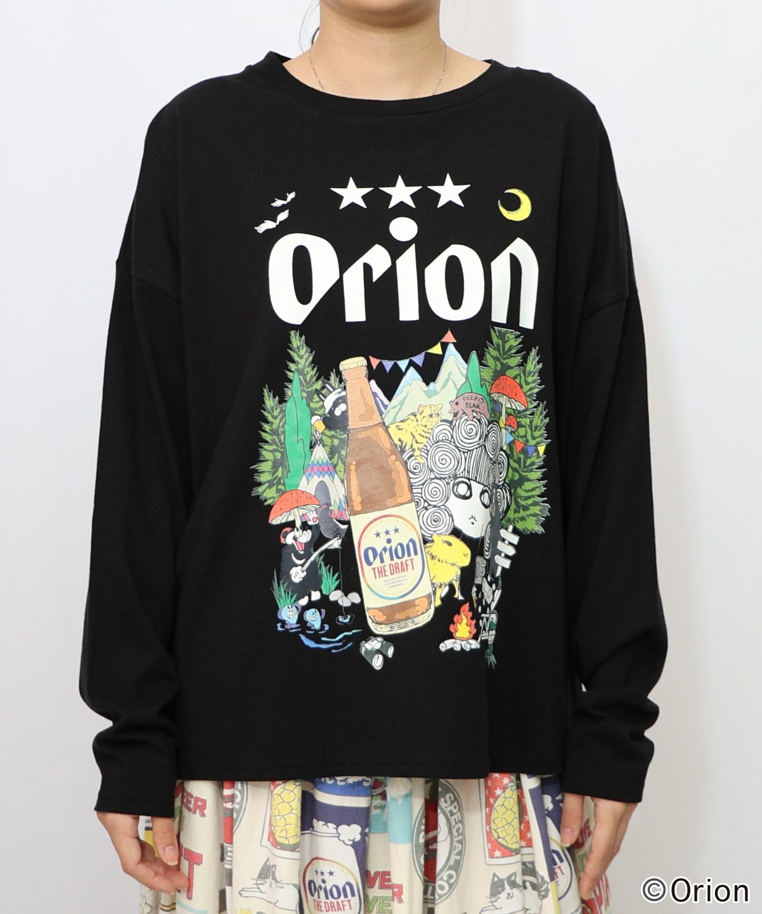 orion×ScoLar　アニマルカーニバル柄Tシャツ-18