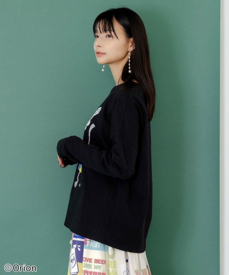 orion×ScoLar　ネコの買い出し日和柄Tシャツ-4