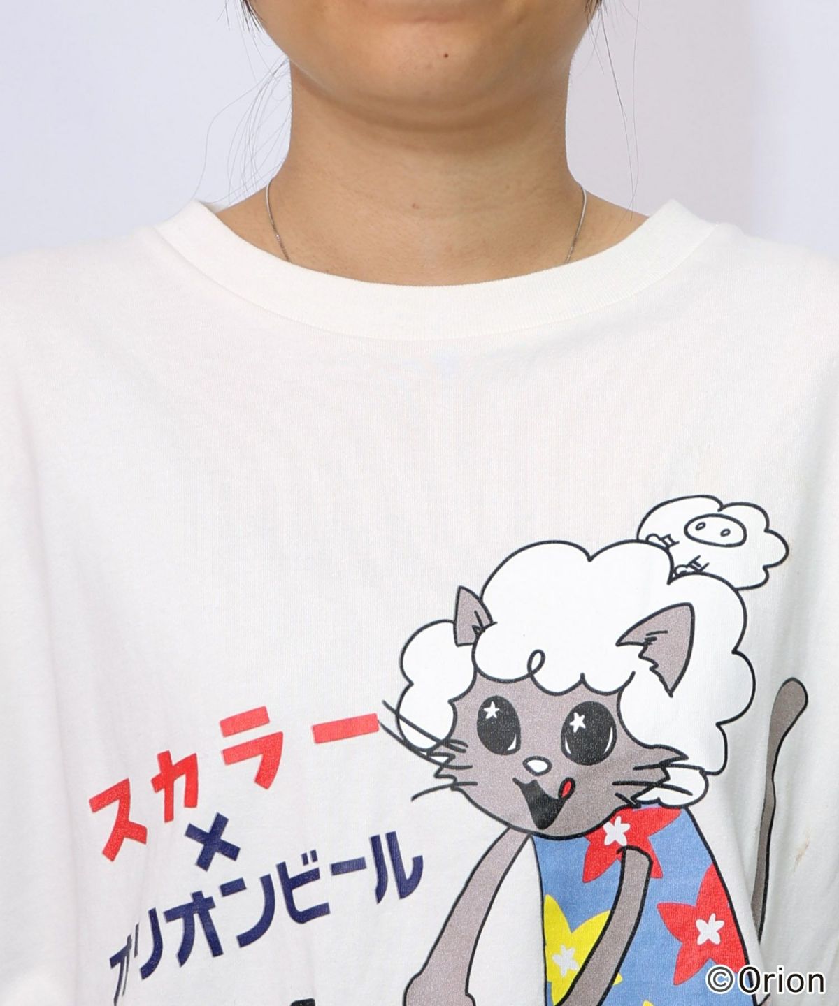 orion×ScoLar　ネコの買い出し日和柄Tシャツ-23