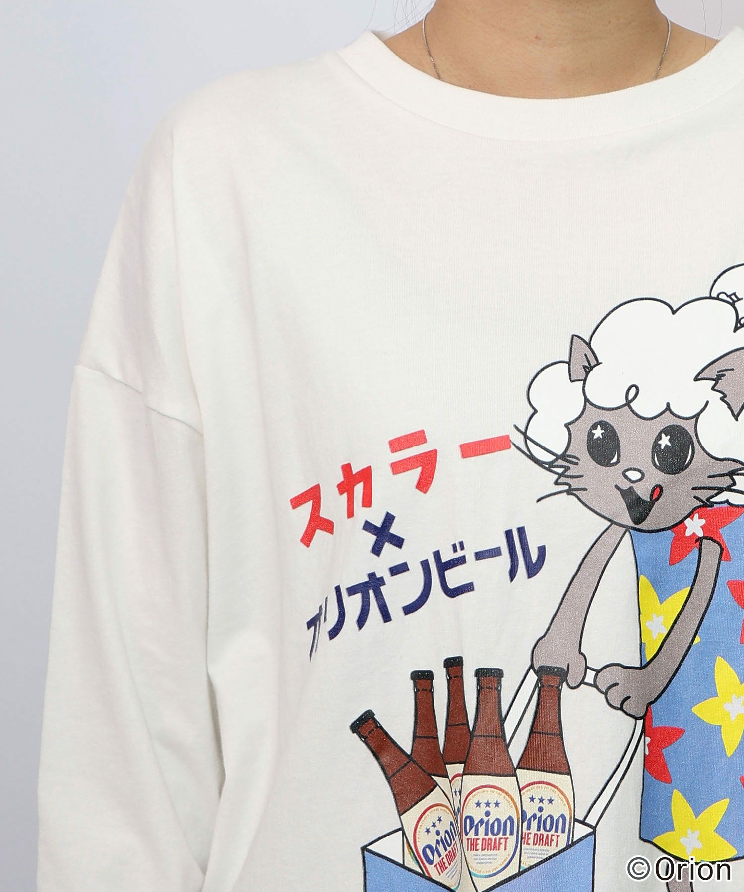 orion×ScoLar　ネコの買い出し日和柄Tシャツ-24