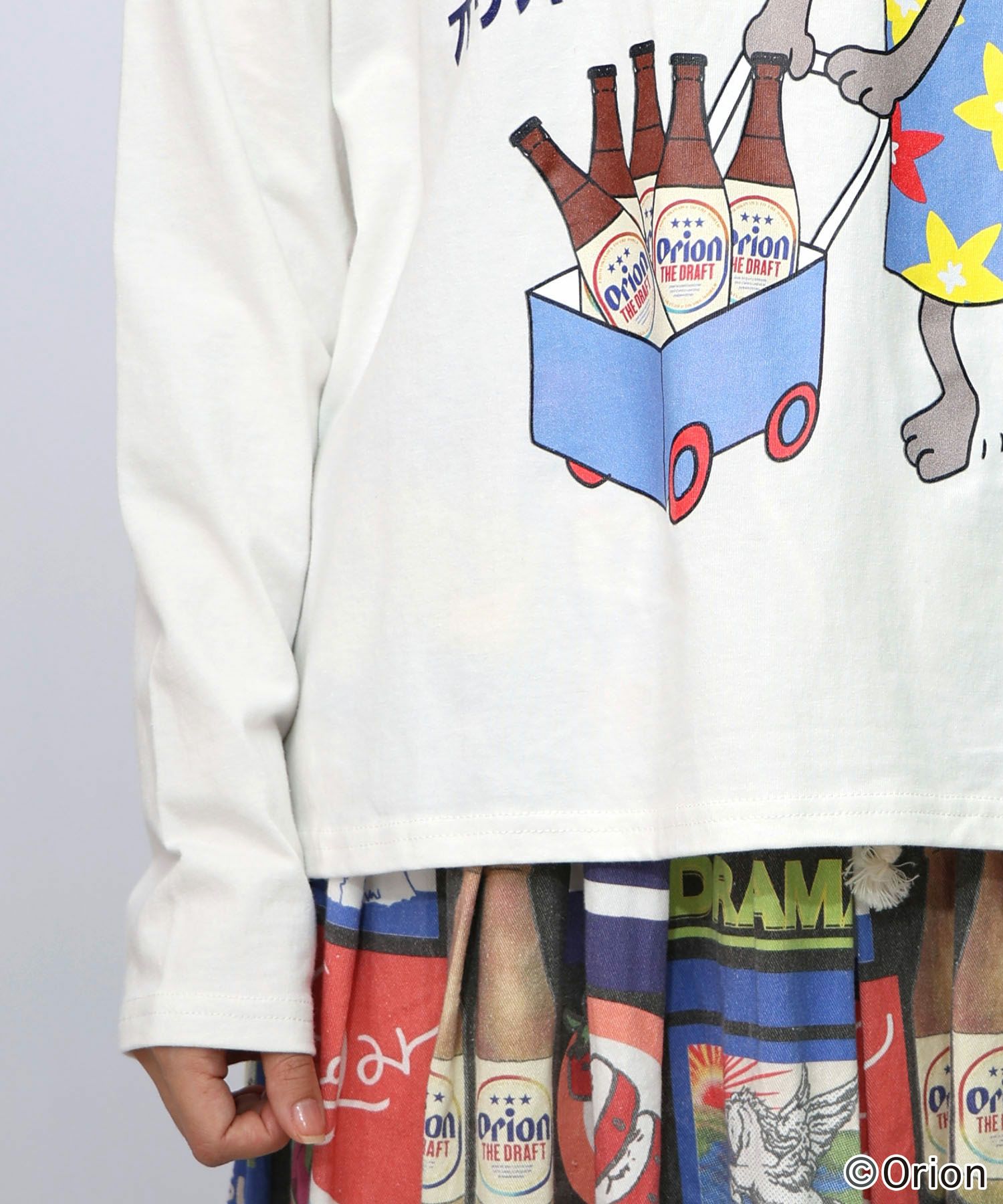 orion×ScoLar　ネコの買い出し日和柄Tシャツ-25