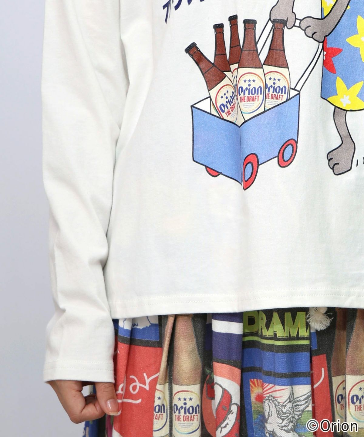 orion×ScoLar　ネコの買い出し日和柄Tシャツ-25