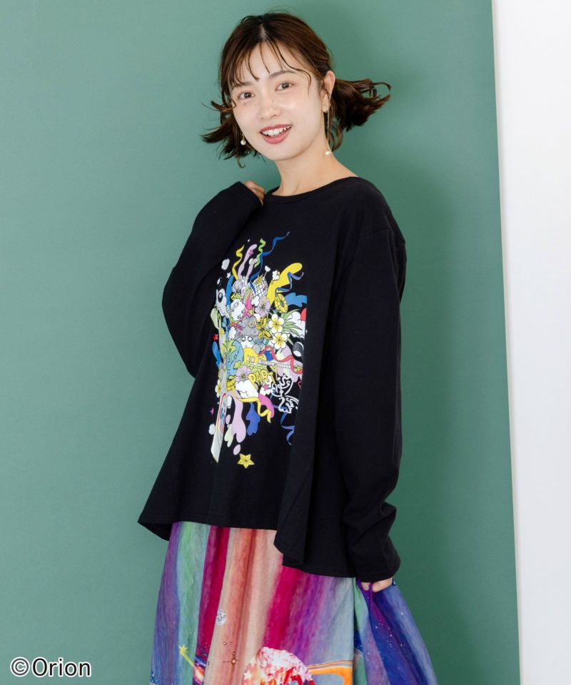 orion×ScoLar　ポップパーティー柄Tシャツ-2