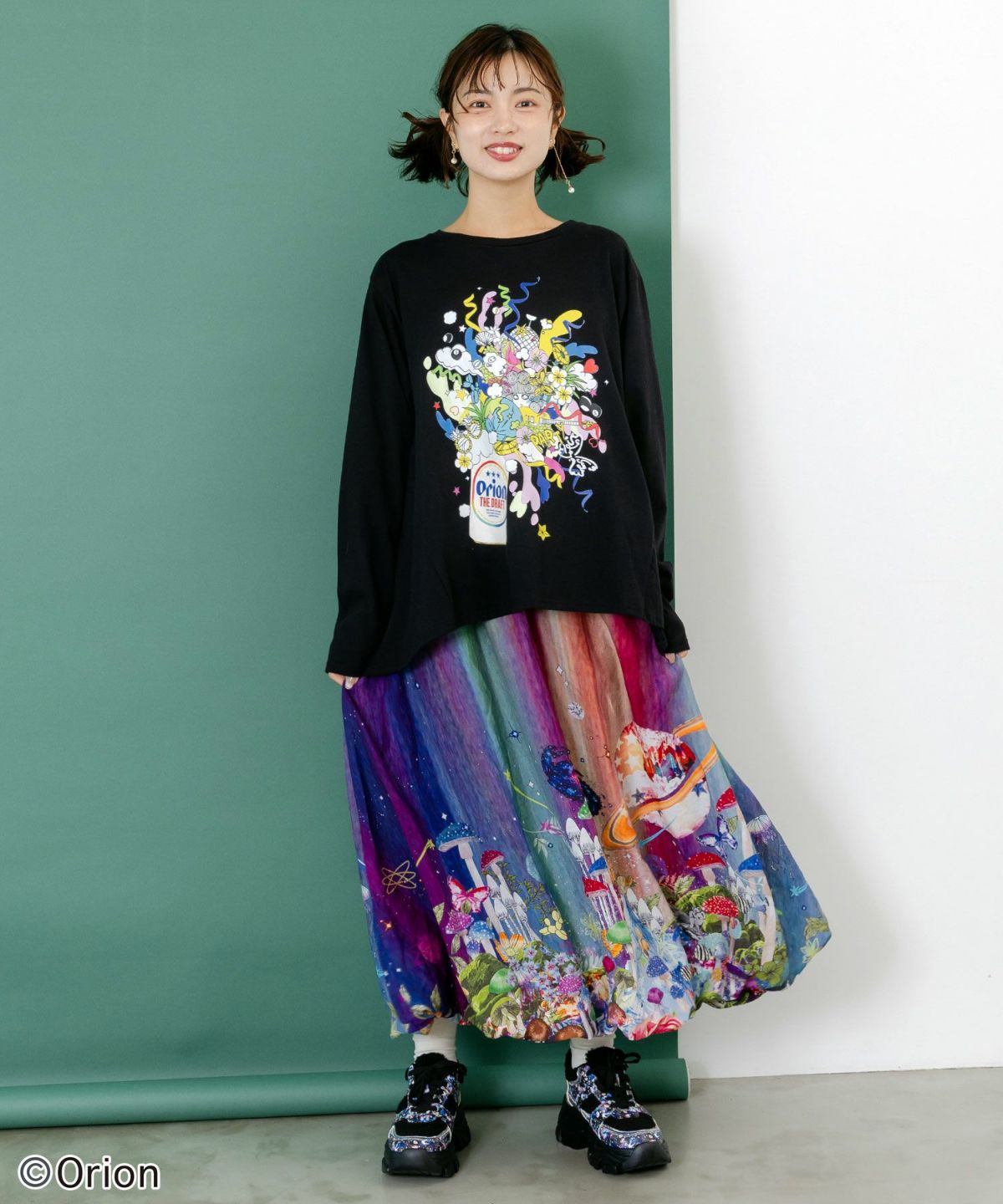 orion×ScoLar　ポップパーティー柄Tシャツ-3