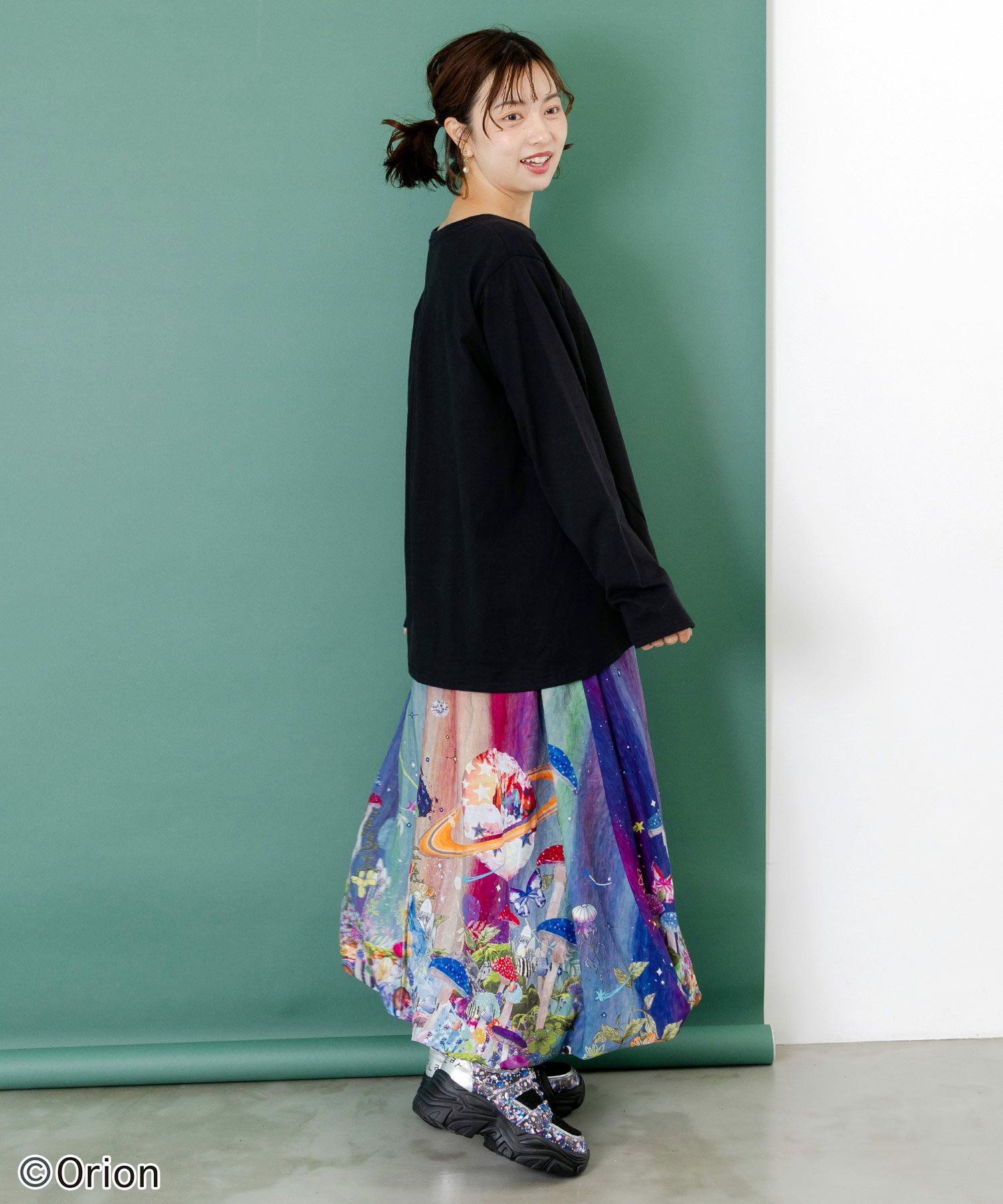 orion×ScoLar　ポップパーティー柄Tシャツ-4