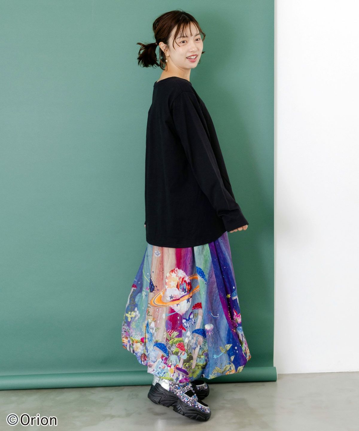 orion×ScoLar　ポップパーティー柄Tシャツ-4