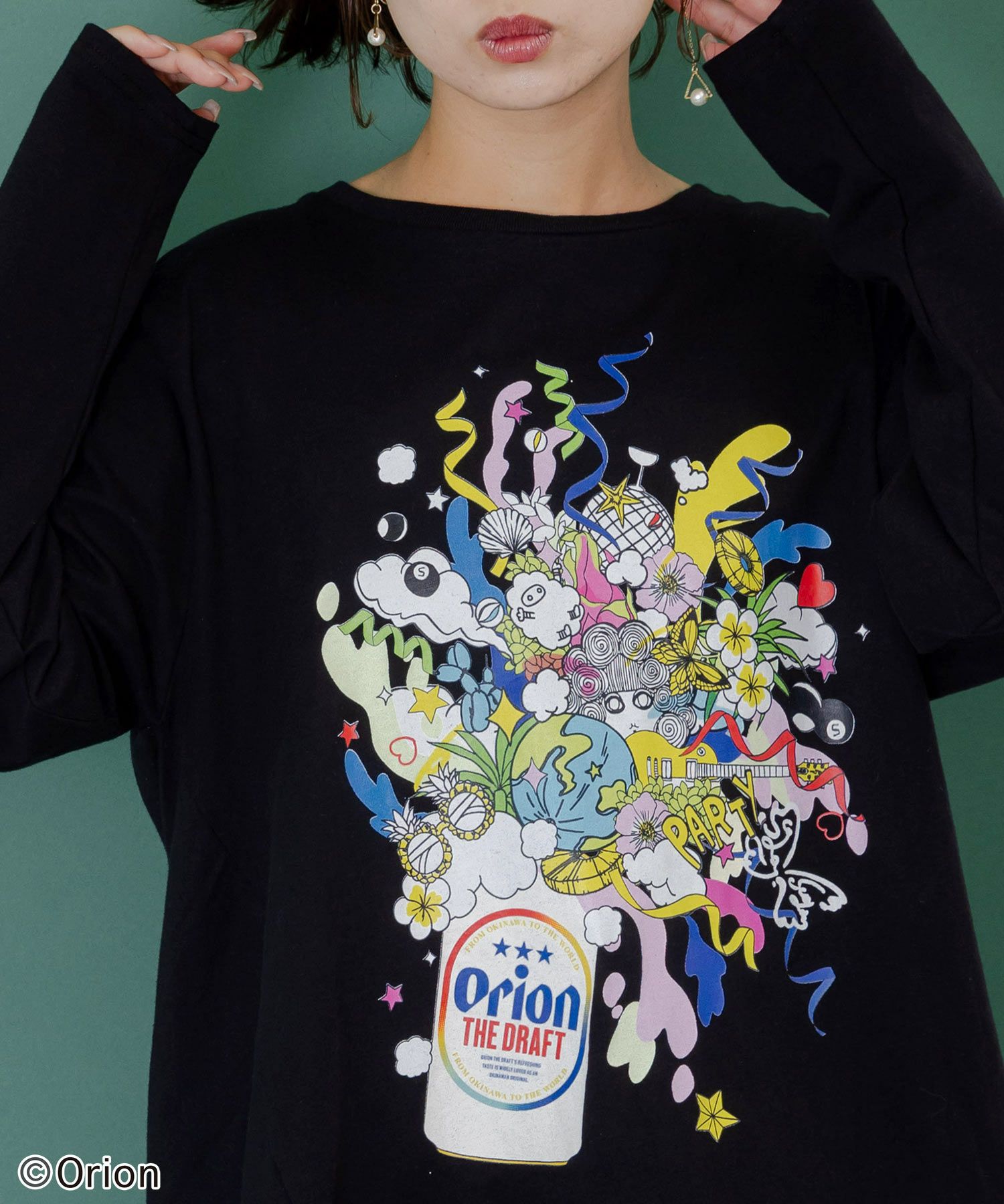 orion×ScoLar　ポップパーティー柄Tシャツ-6
