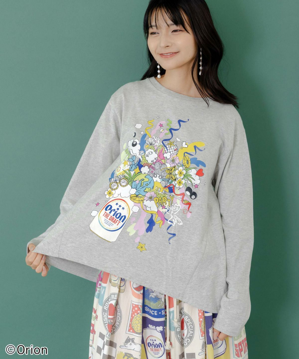 orion×ScoLar　ポップパーティー柄Tシャツ-7