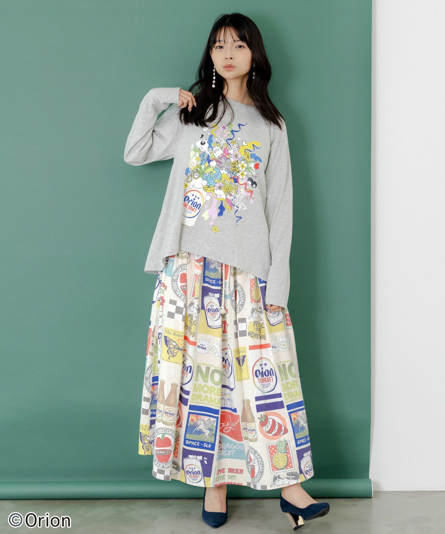 orion×ScoLar　ポップパーティー柄Tシャツ-8