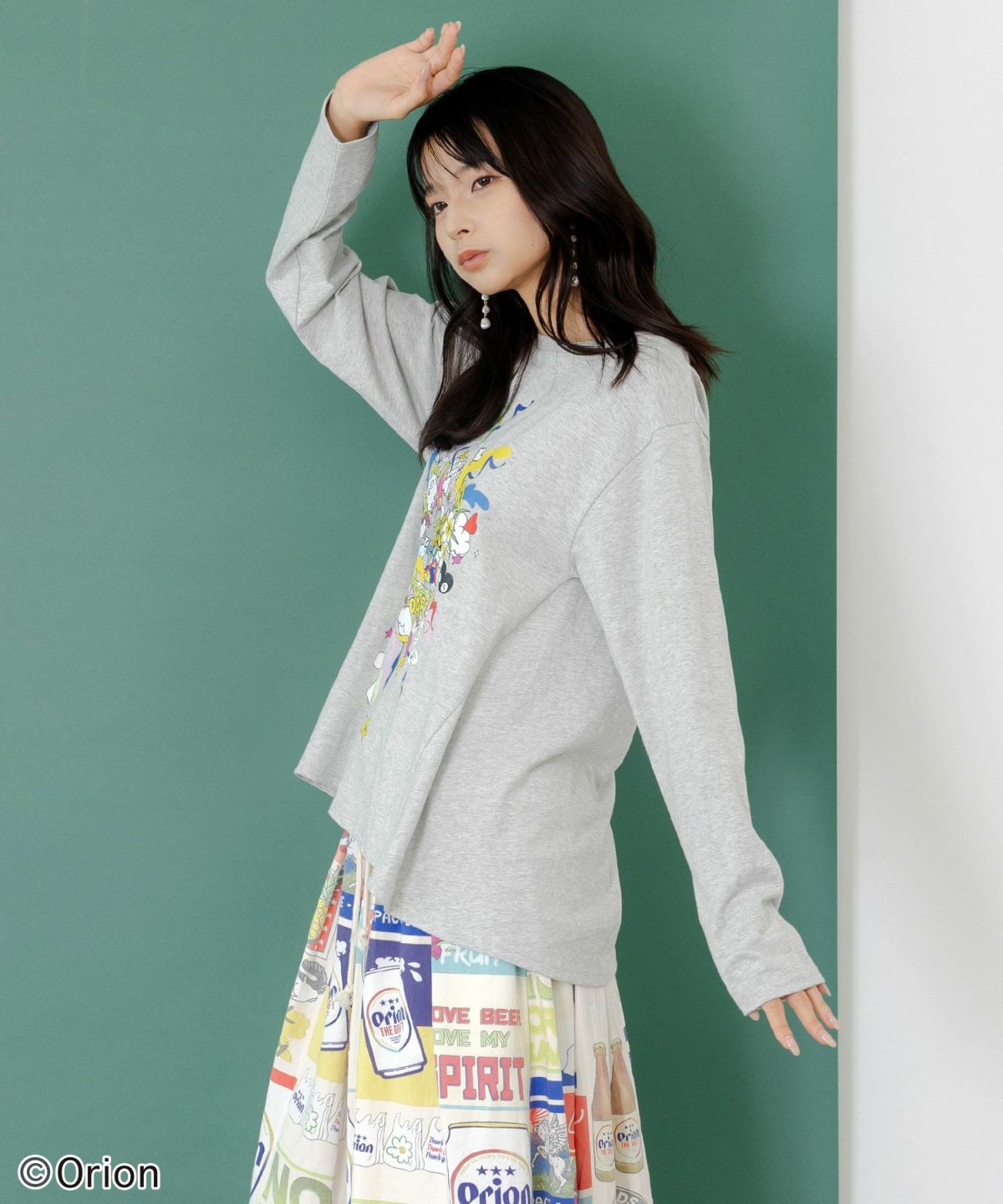 orion×ScoLar　ポップパーティー柄Tシャツ-10