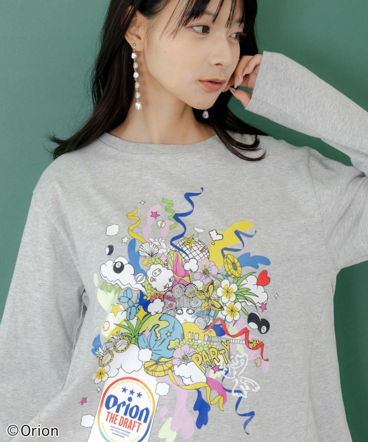 orion×ScoLar　ポップパーティー柄Tシャツ-13