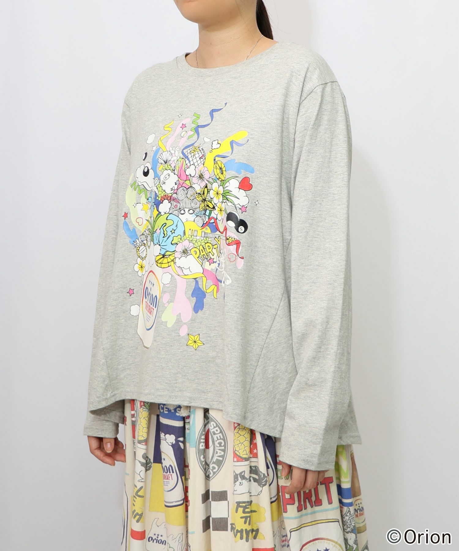 orion×ScoLar　ポップパーティー柄Tシャツ-15