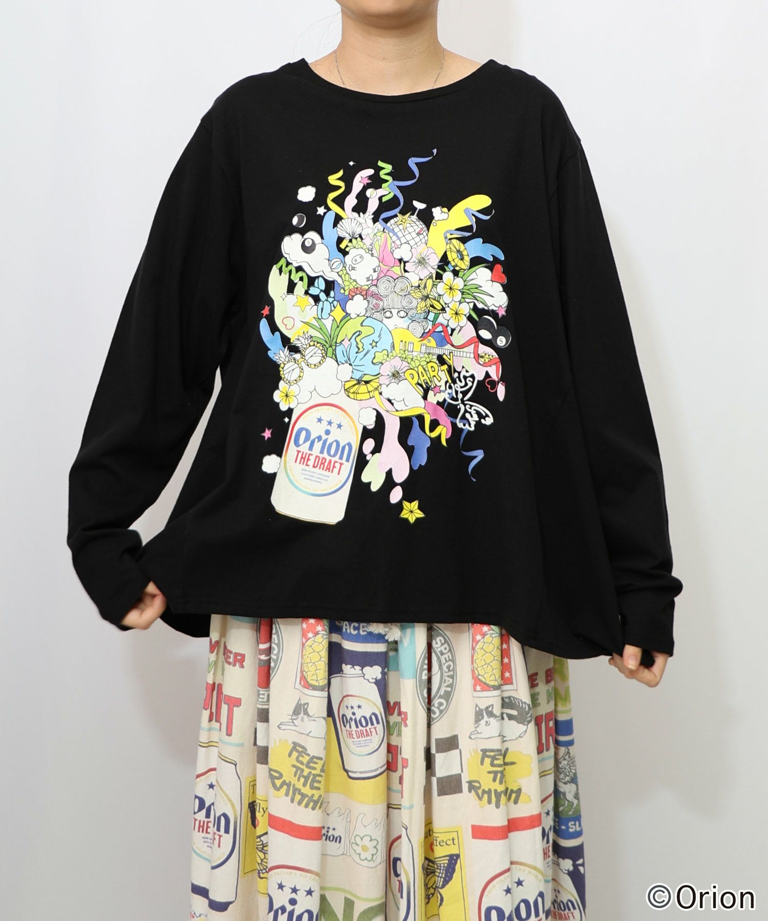 orion×ScoLar　ポップパーティー柄Tシャツ-18