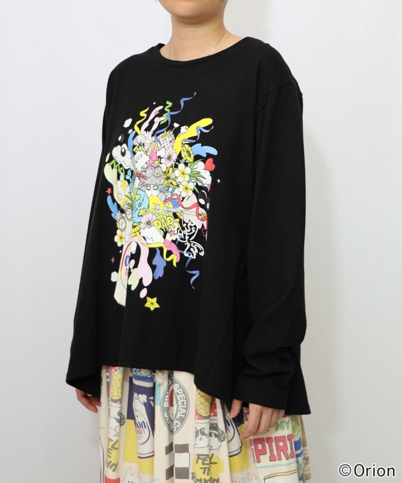 orion×ScoLar　ポップパーティー柄Tシャツ-19