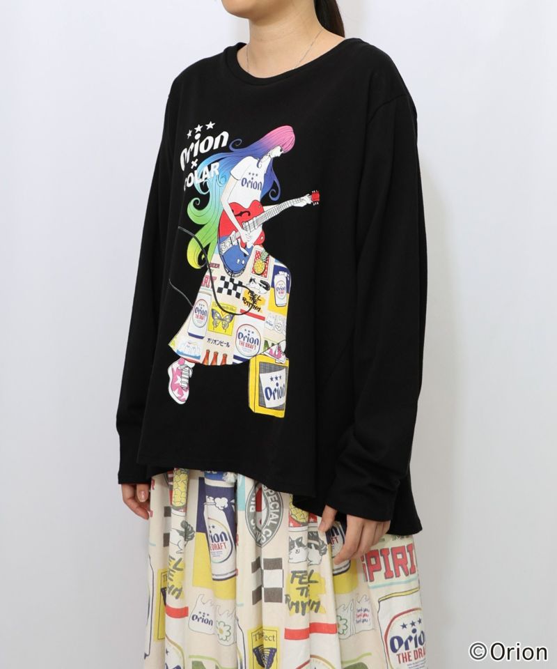 orion×ScoLar　ロックンロール女の子柄Tシャツ-22