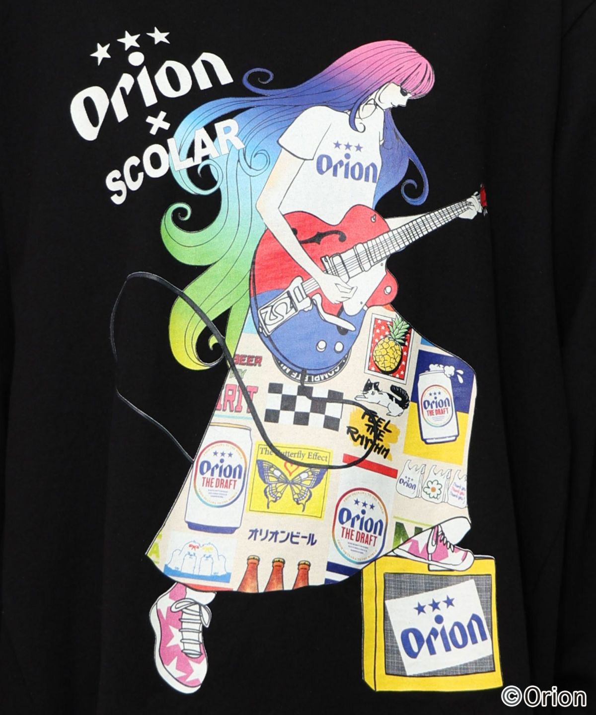 orion×ScoLar　ロックンロール女の子柄Tシャツ-24