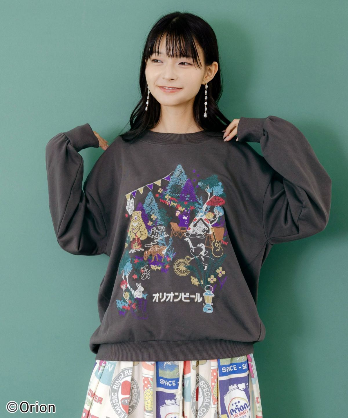 orion×ScoLar　アニマルキャンプ刺繍PO-1