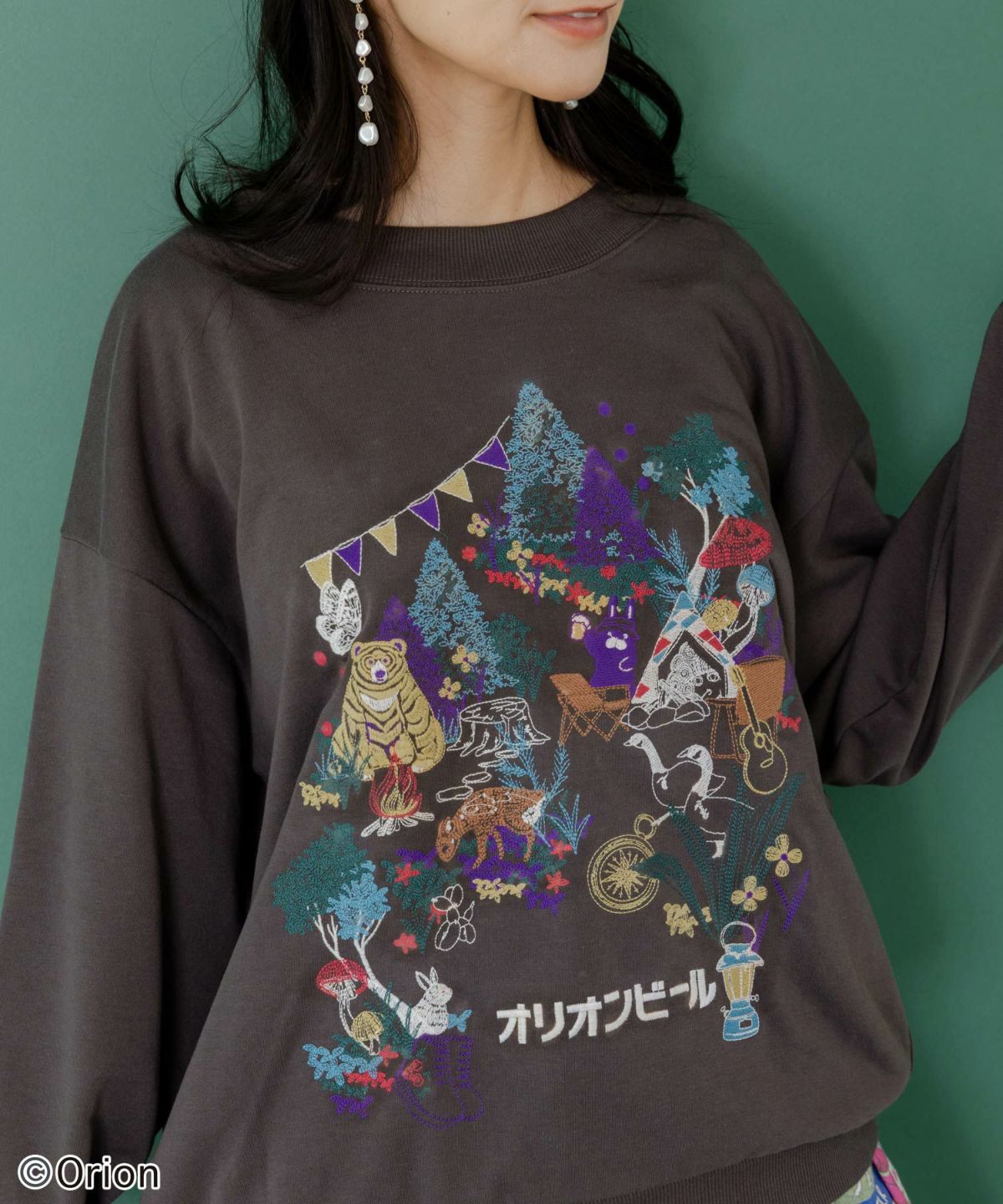 orion×ScoLar　アニマルキャンプ刺繍PO-8