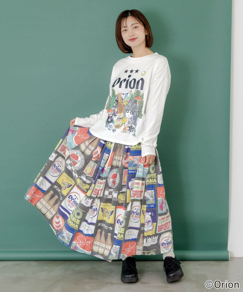 orion×ScoLar　コラージュ柄スカート-3