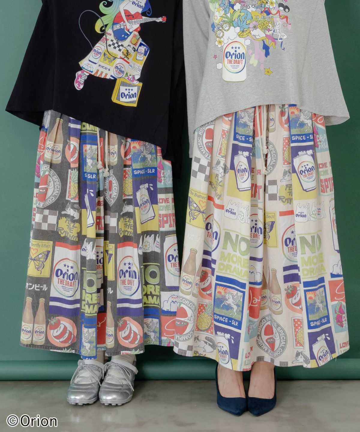 orion×ScoLar　コラージュ柄スカート-8