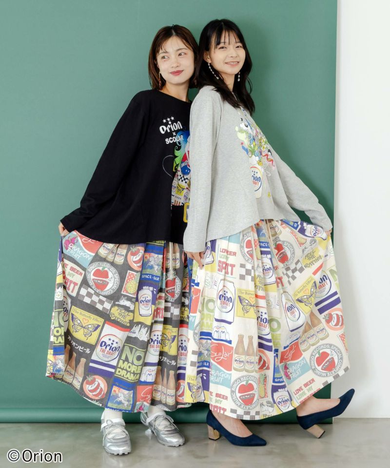 orion×ScoLar　コラージュ柄スカート-9