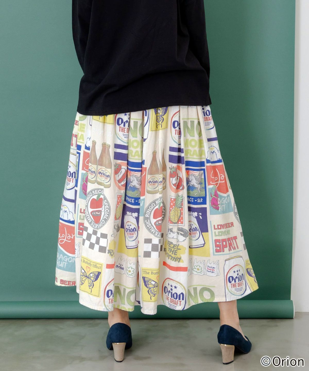orion×ScoLar　コラージュ柄スカート-15
