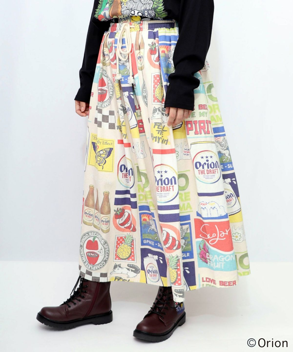 orion×ScoLar　コラージュ柄スカート-20