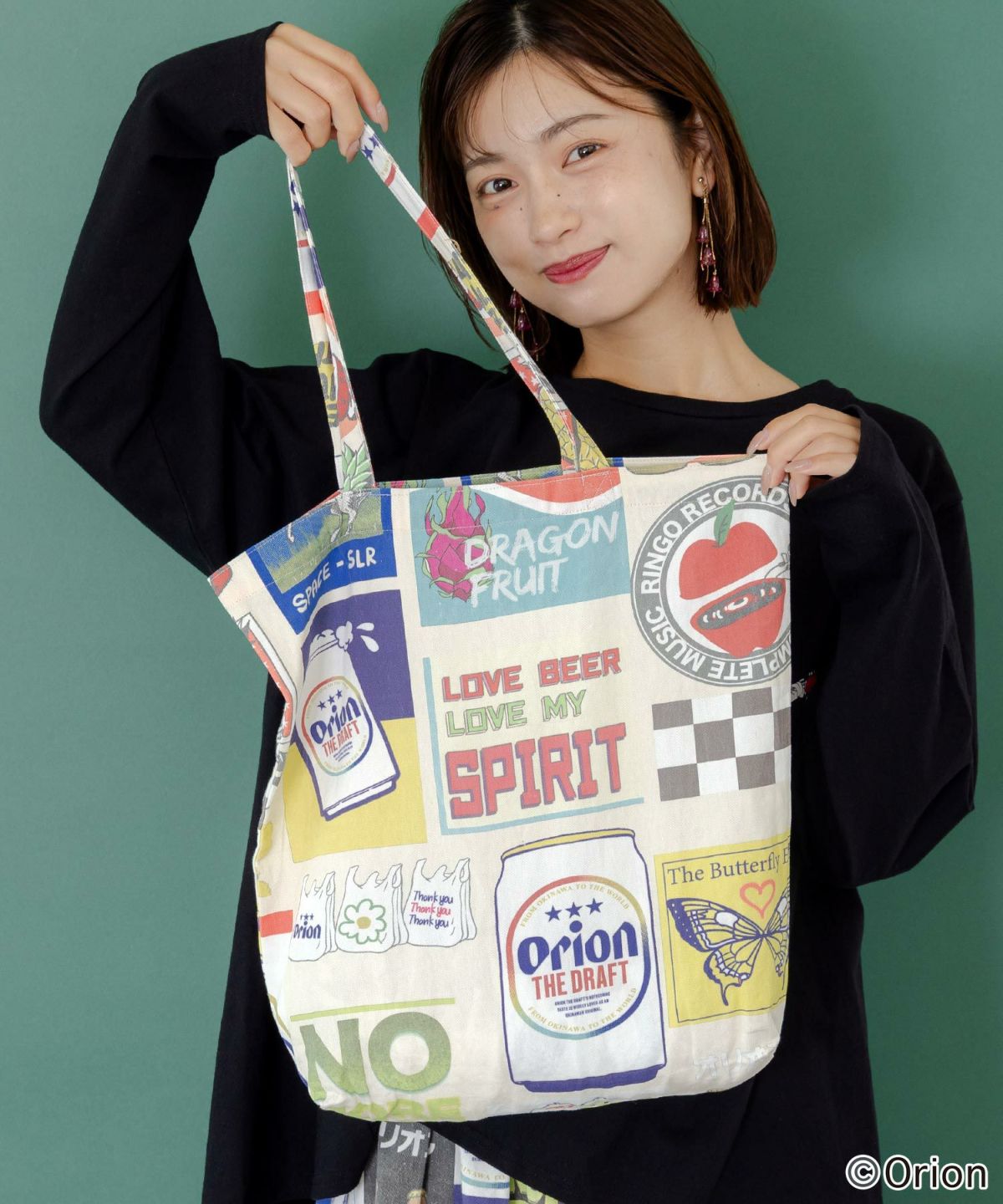 コラージュ柄トートバッグ-2