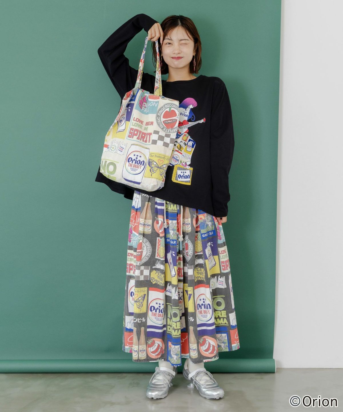 コラージュ柄トートバッグ-3