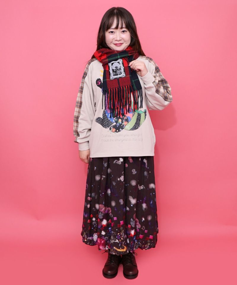 もちふわスカ子チェックマフラー-3