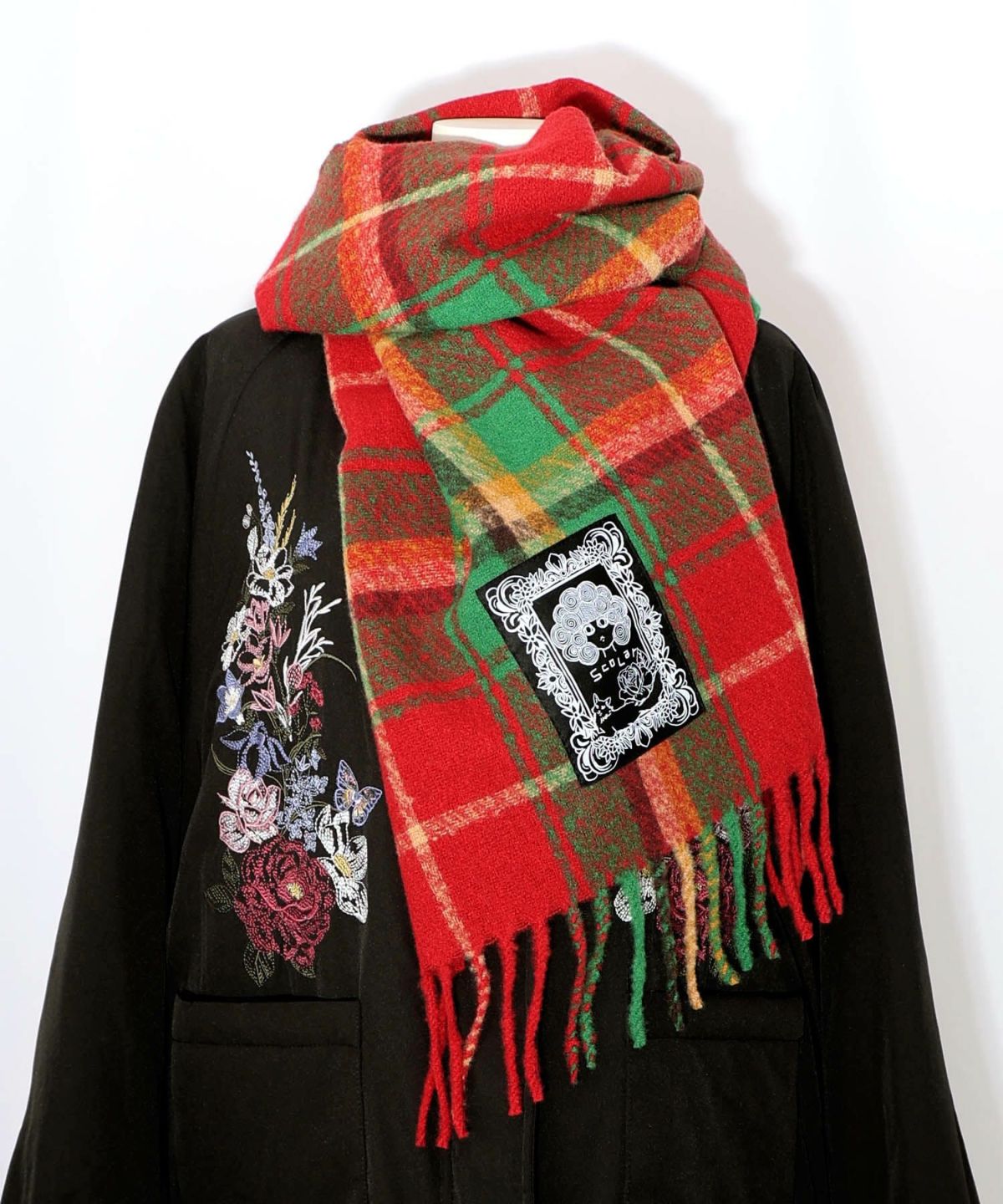 もちふわスカ子チェックマフラー-20