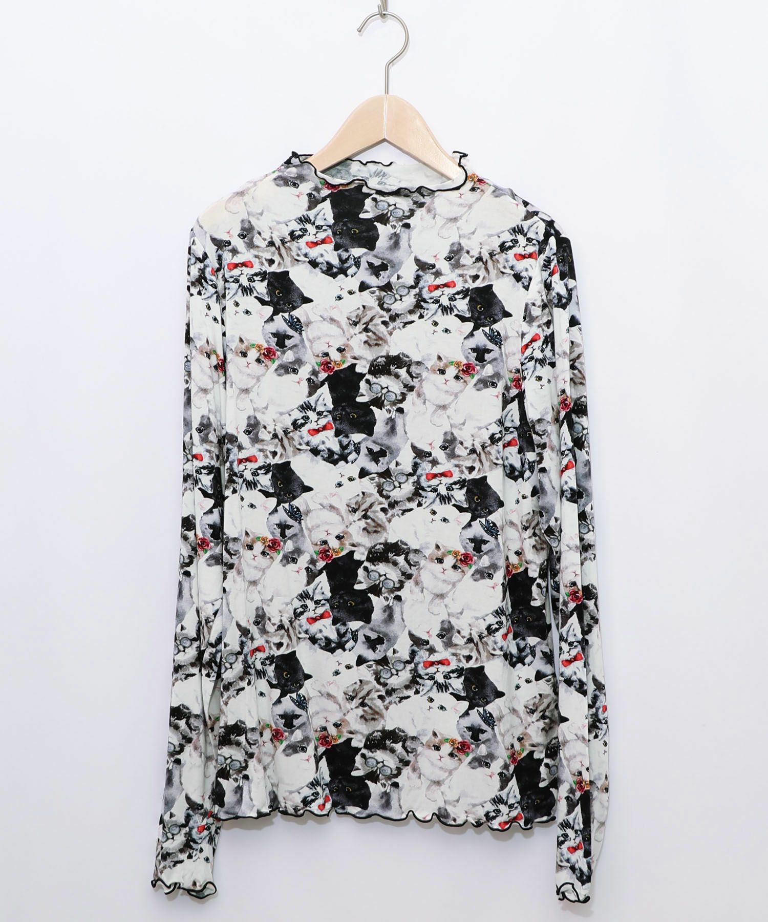 スカラー総柄ロングスリーブTシャツ-13