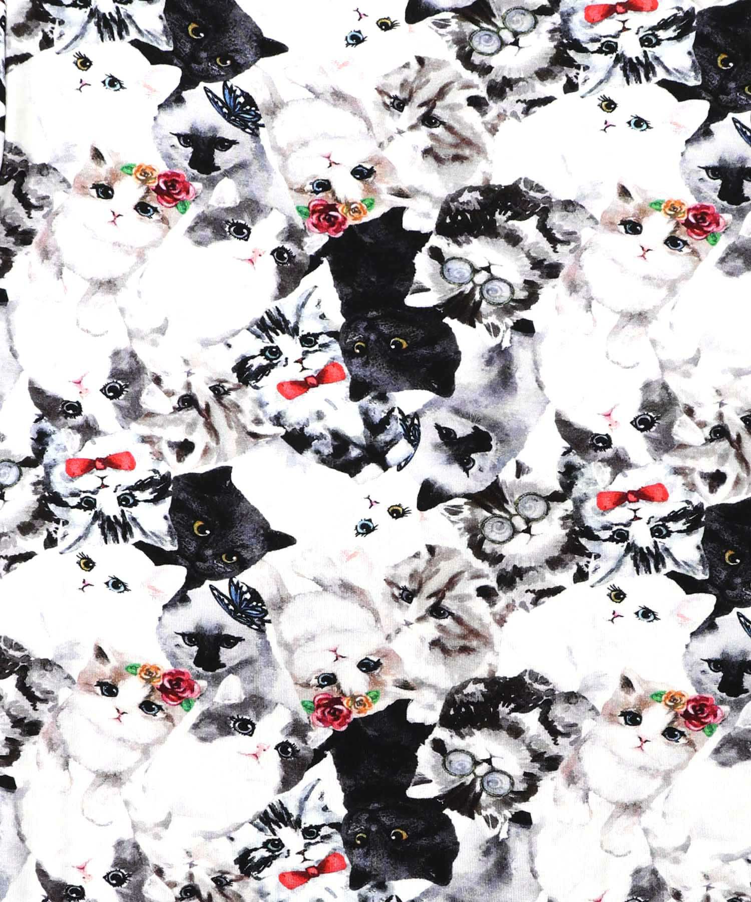 スカラー総柄ロングスリーブTシャツ-14