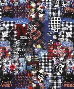 スカラー総柄ロングスリーブTシャツ-18