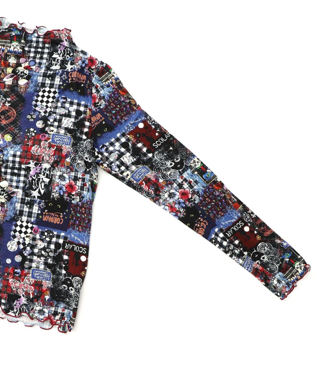 スカラー総柄ロングスリーブTシャツ-22