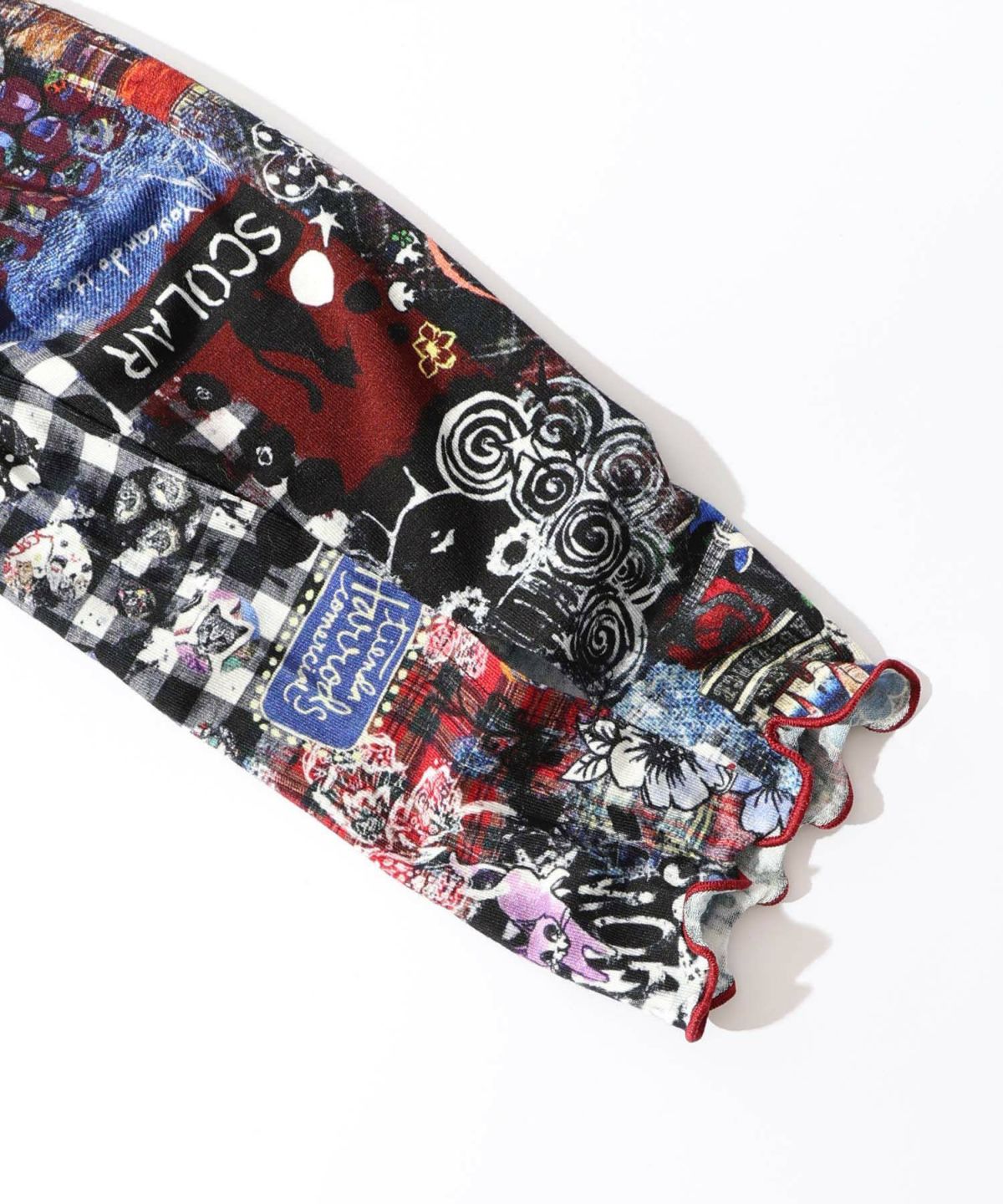 スカラー総柄ロングスリーブTシャツ-23