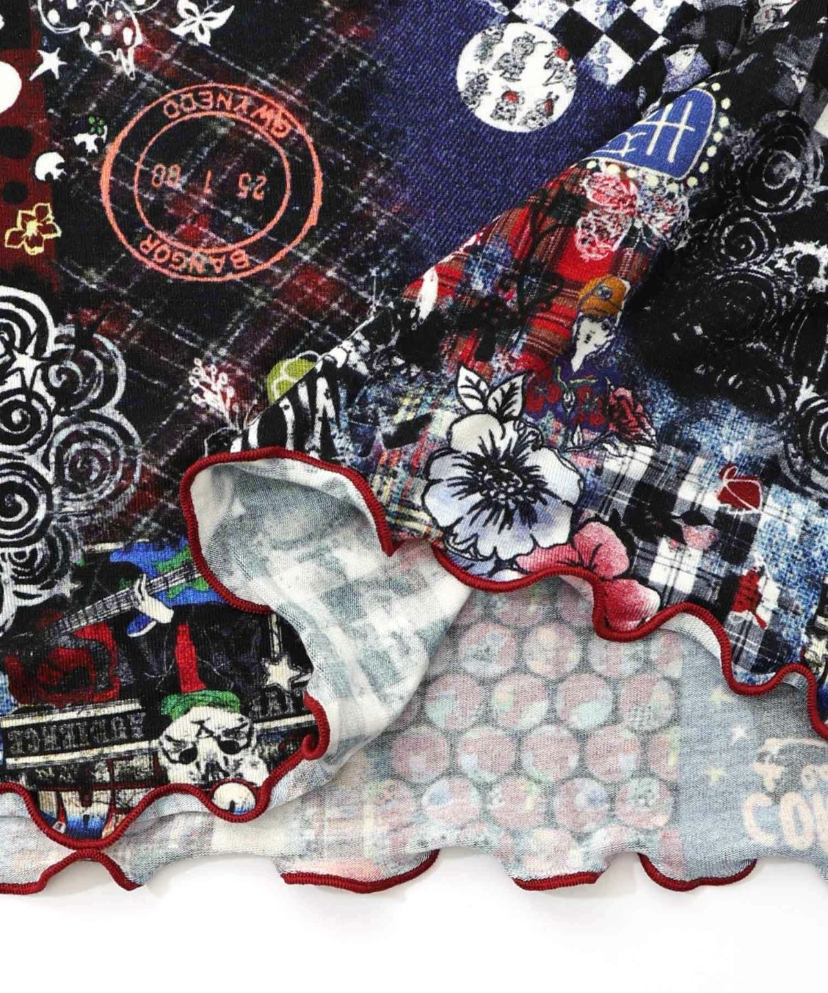 スカラー総柄ロングスリーブTシャツ-25