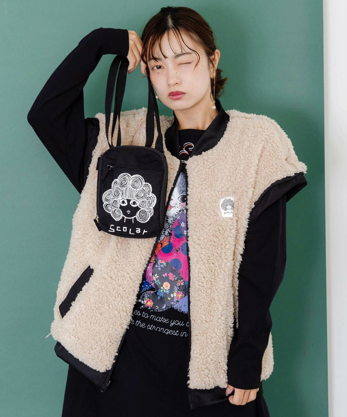 スカ子の収納たっぷりミニショルダーバッグ-1