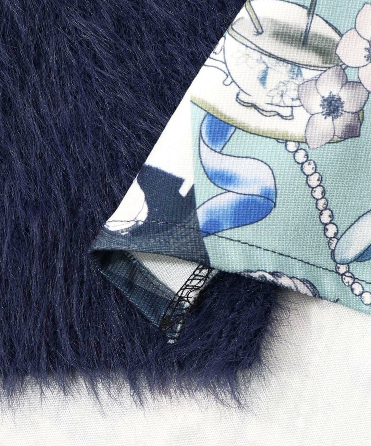 芸術と音楽と花のコラージュ柄ロングカーディガン-22