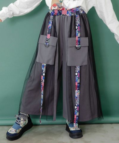 153687：チェックと総柄のアシメパッチワークシャツの通販-ScoLar