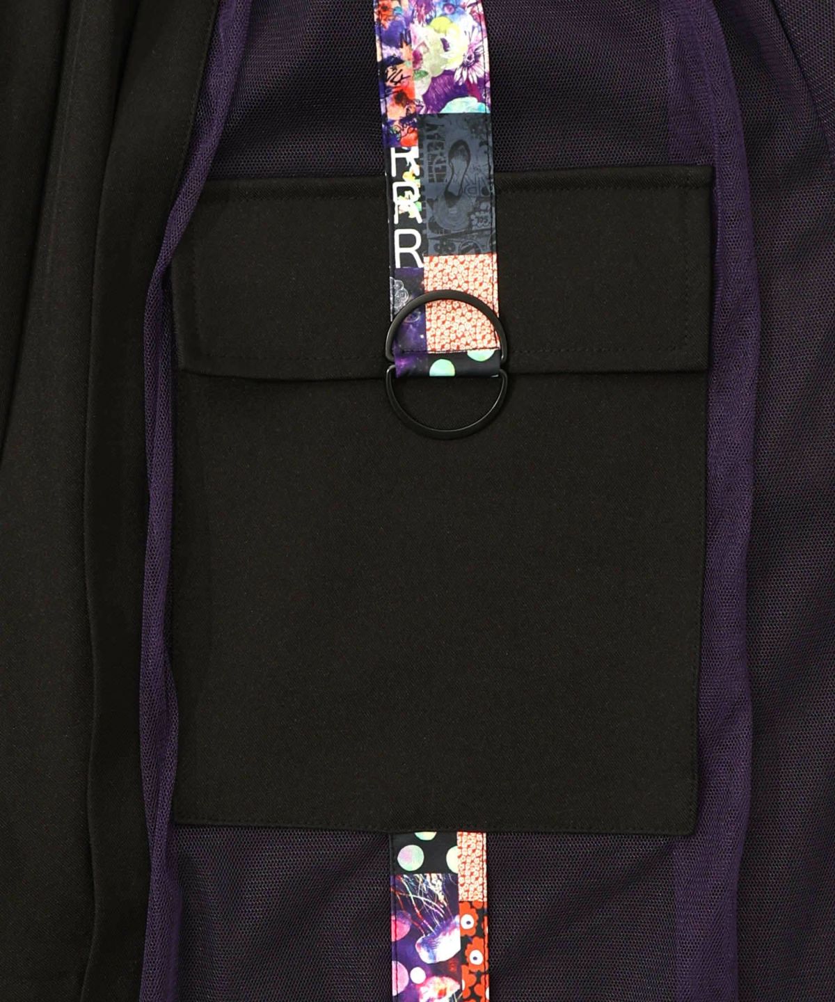 チュールとラインテープのカーゴスカート-14