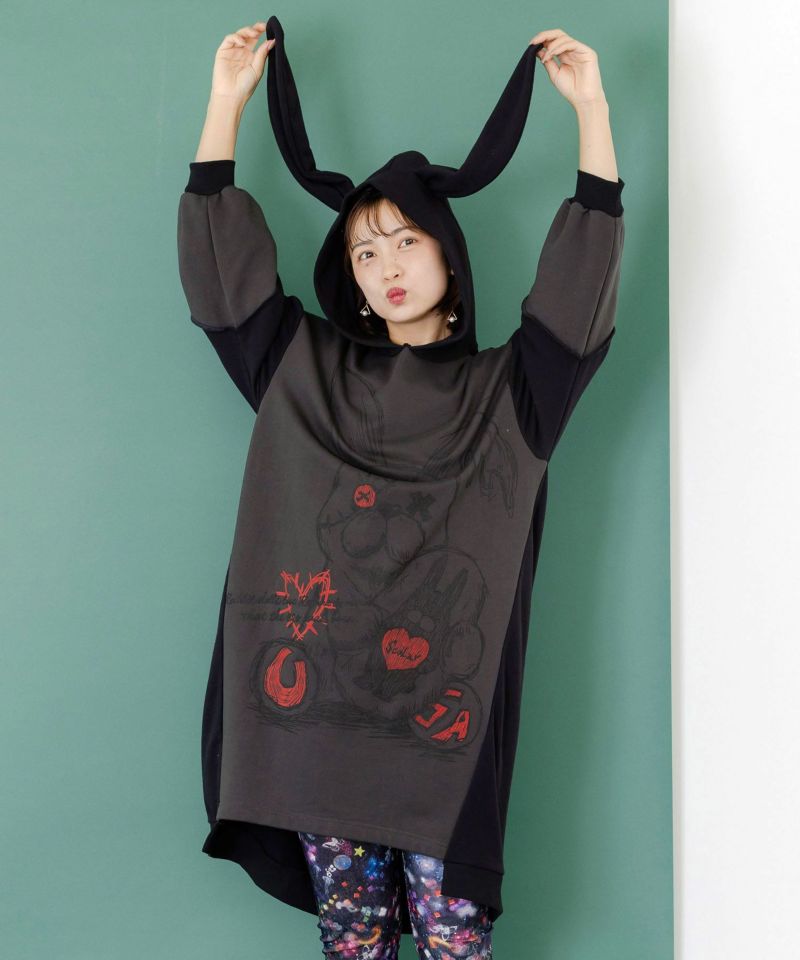 ラビル大好きうさぎ人形なりきりプルオーバー-3