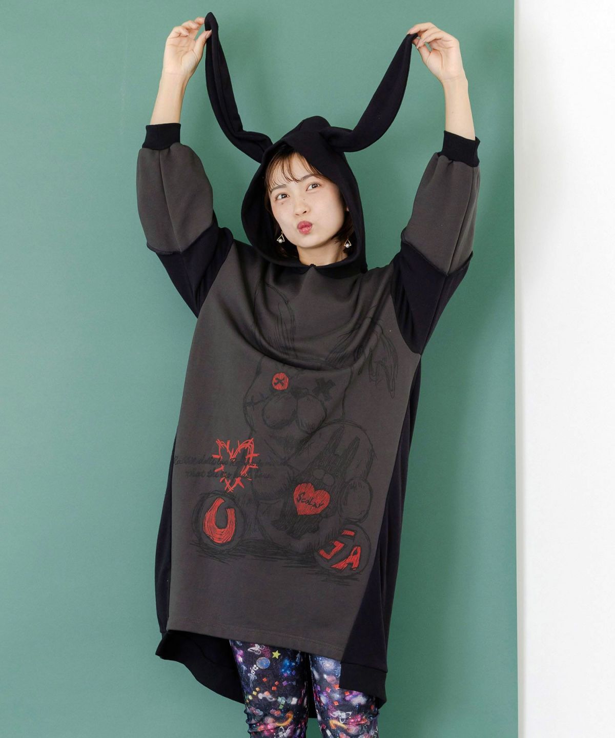 ラビル大好きうさぎ人形なりきりプルオーバー-3