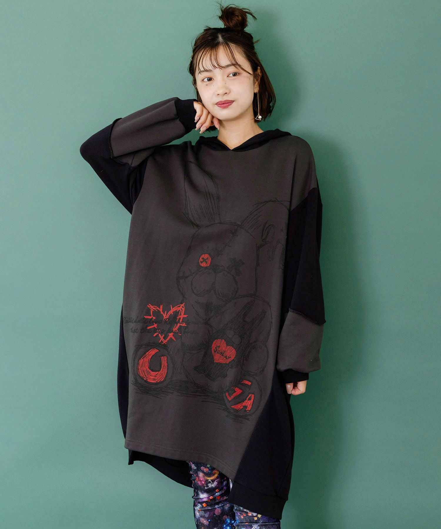 ラビル大好きうさぎ人形なりきりプルオーバー-5