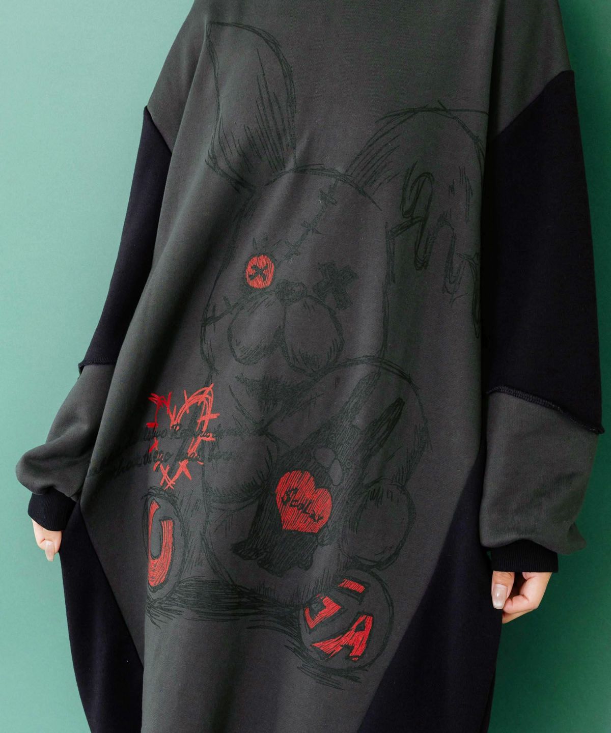 ラビル大好きうさぎ人形なりきりプルオーバー-7