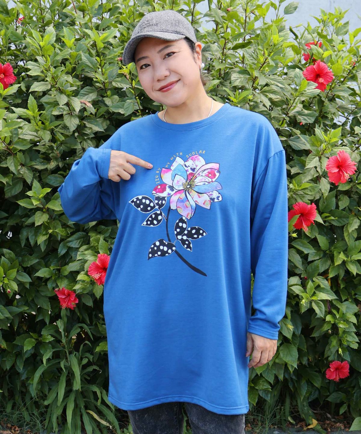 仲宗根泉(HY)コラボ アート柄花柄チュニック-1