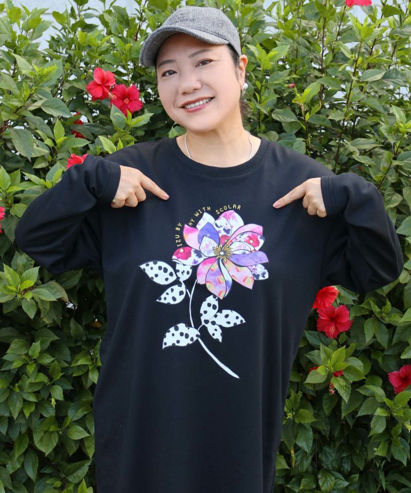 仲宗根泉(HY)コラボ アート柄花柄チュニック-5