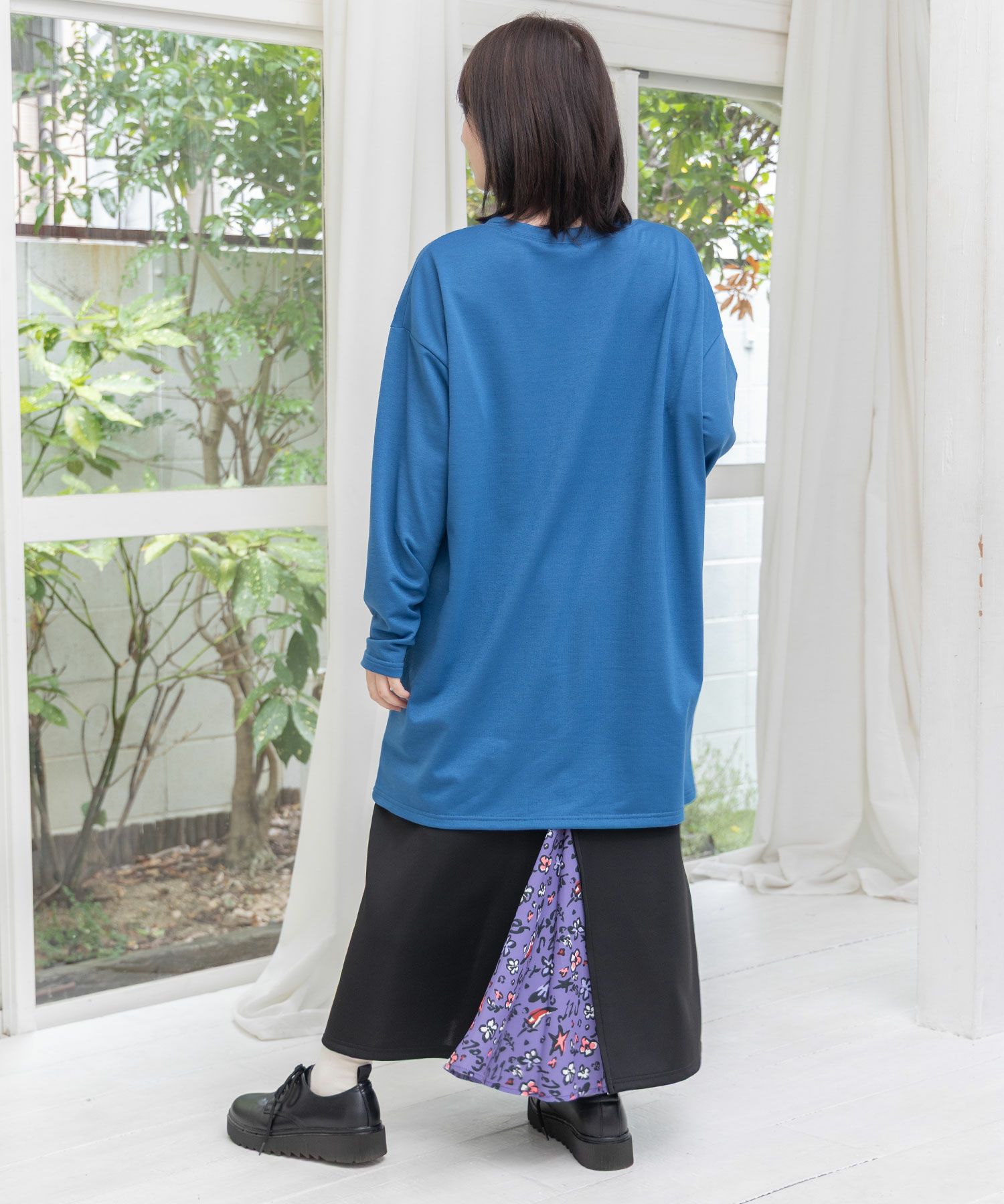 仲宗根泉(HY)コラボ アート柄花柄チュニック-10