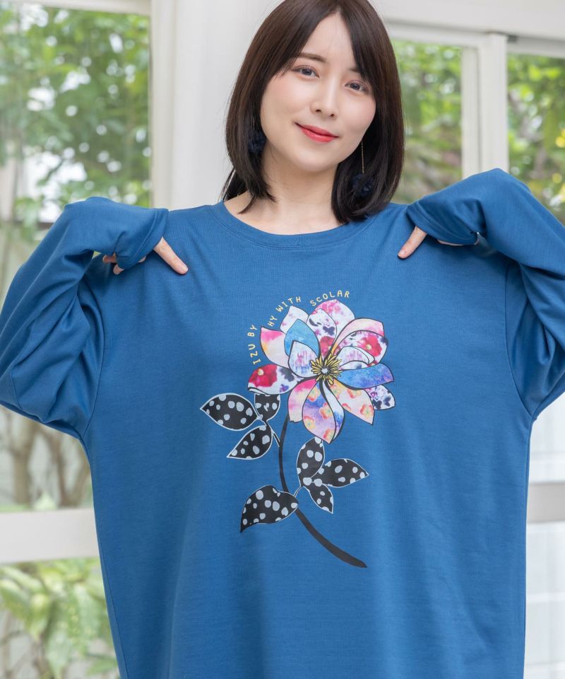 仲宗根泉(HY)コラボ アート柄花柄チュニック-11