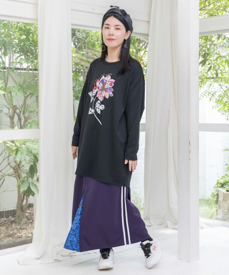 仲宗根泉(HY)コラボ アート柄花柄チュニック-16